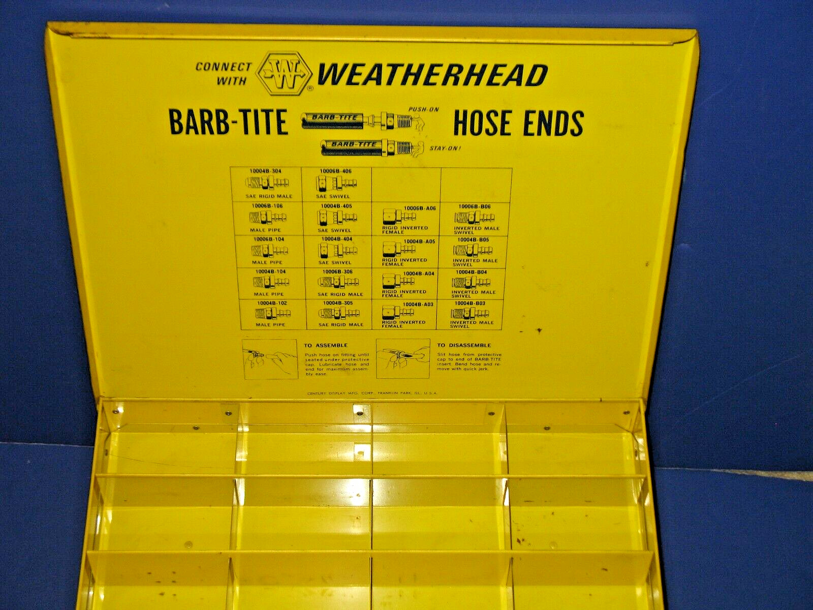 WEATHERHEAD – VINTAGE 20 SLOT + 2 COMPARTMENT ADVERTISING PARTS AUTO GAS OIL