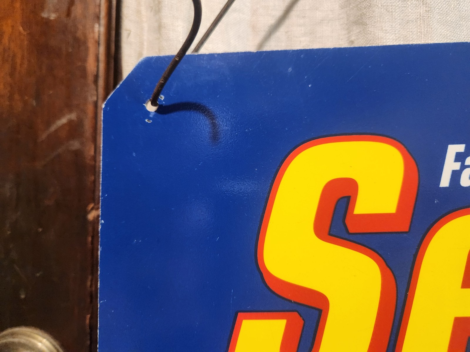 VINTAGE ORIGINAL SUZUKI DEALERSHIP FACTORY SERVICE SIGN THICK PLASTIC VERY NICE
