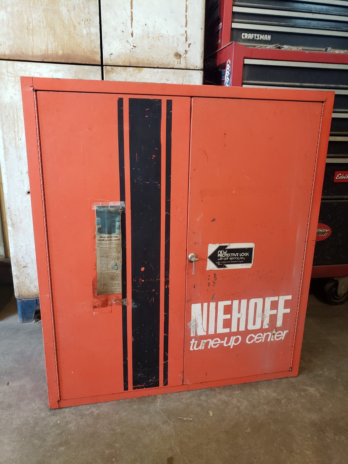 Vintage Niehoff Tune-up Center Parts Wall Metal Cabinet – Gas Oil Garage Hot Rod