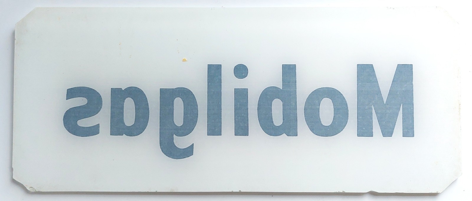Vintage Mobilgas Glass Gas Pump Sign Panel