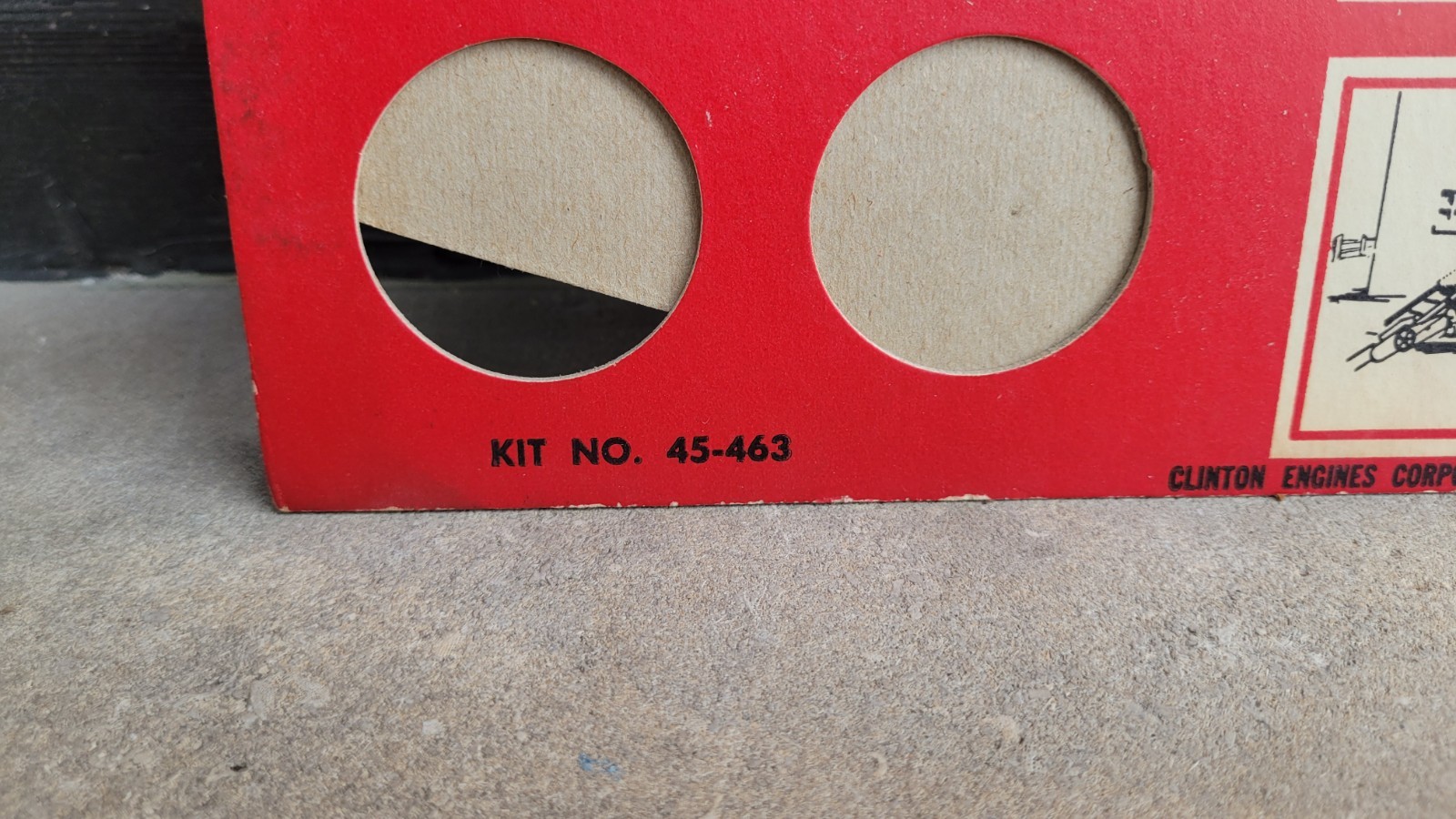 Clinton Small Engine Gas Cap Display Auto Parts Counter Display Esle Back Sign