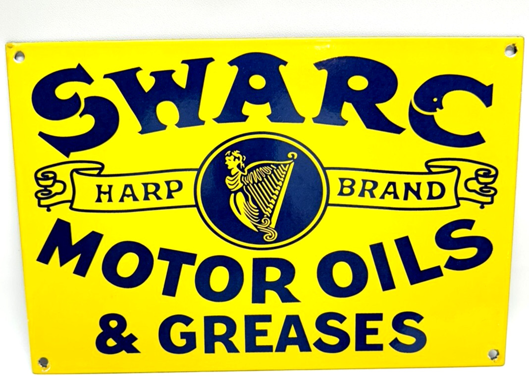 SWARC Motor Oil Automotive – Vintage Porcelain Sign – Service Station Pump Plate