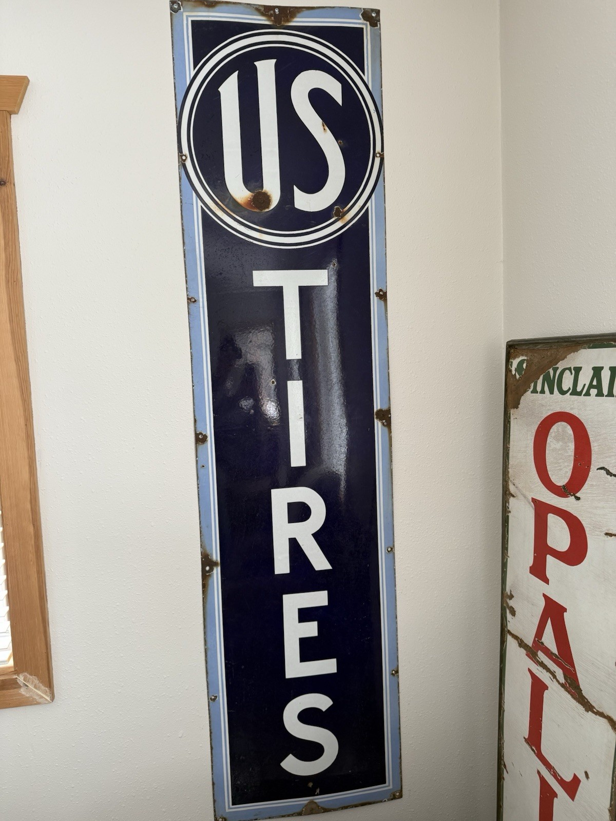 US TIRES PORCELAIN SIGN