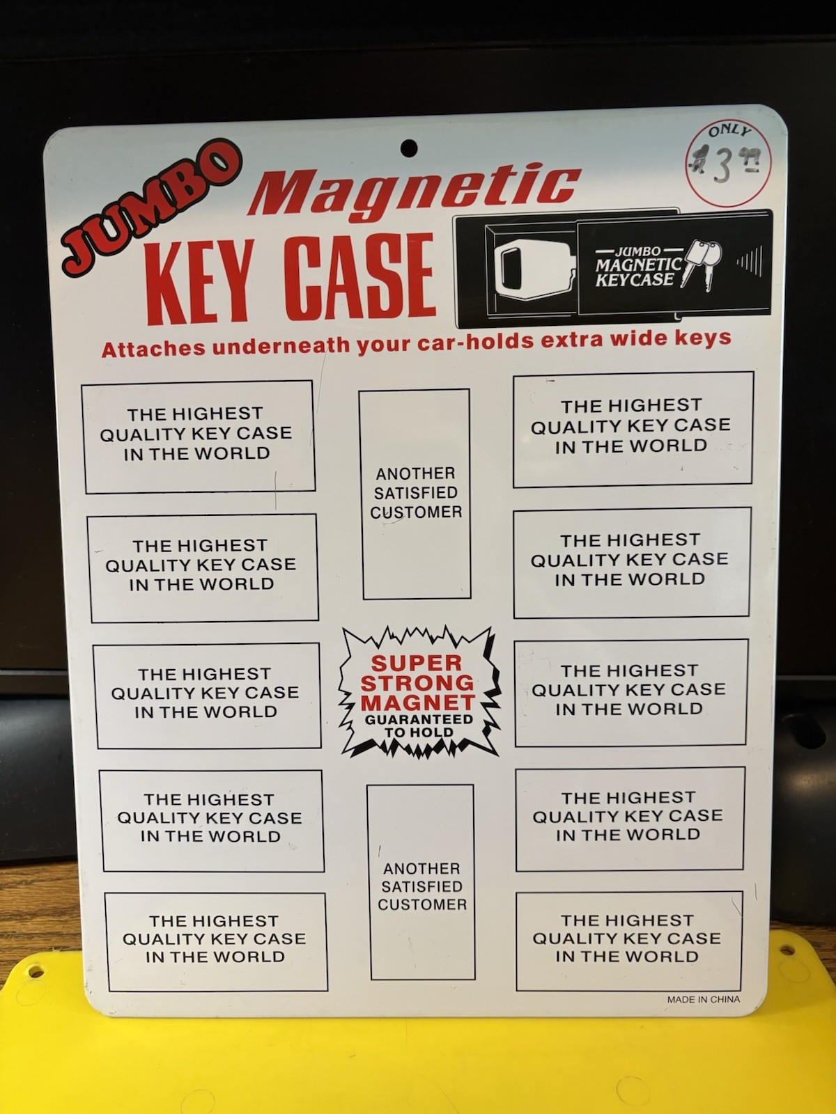 MAGNETIC KEY CASE Vintage Advertising Sign metal store display Magnetic 12”x14”