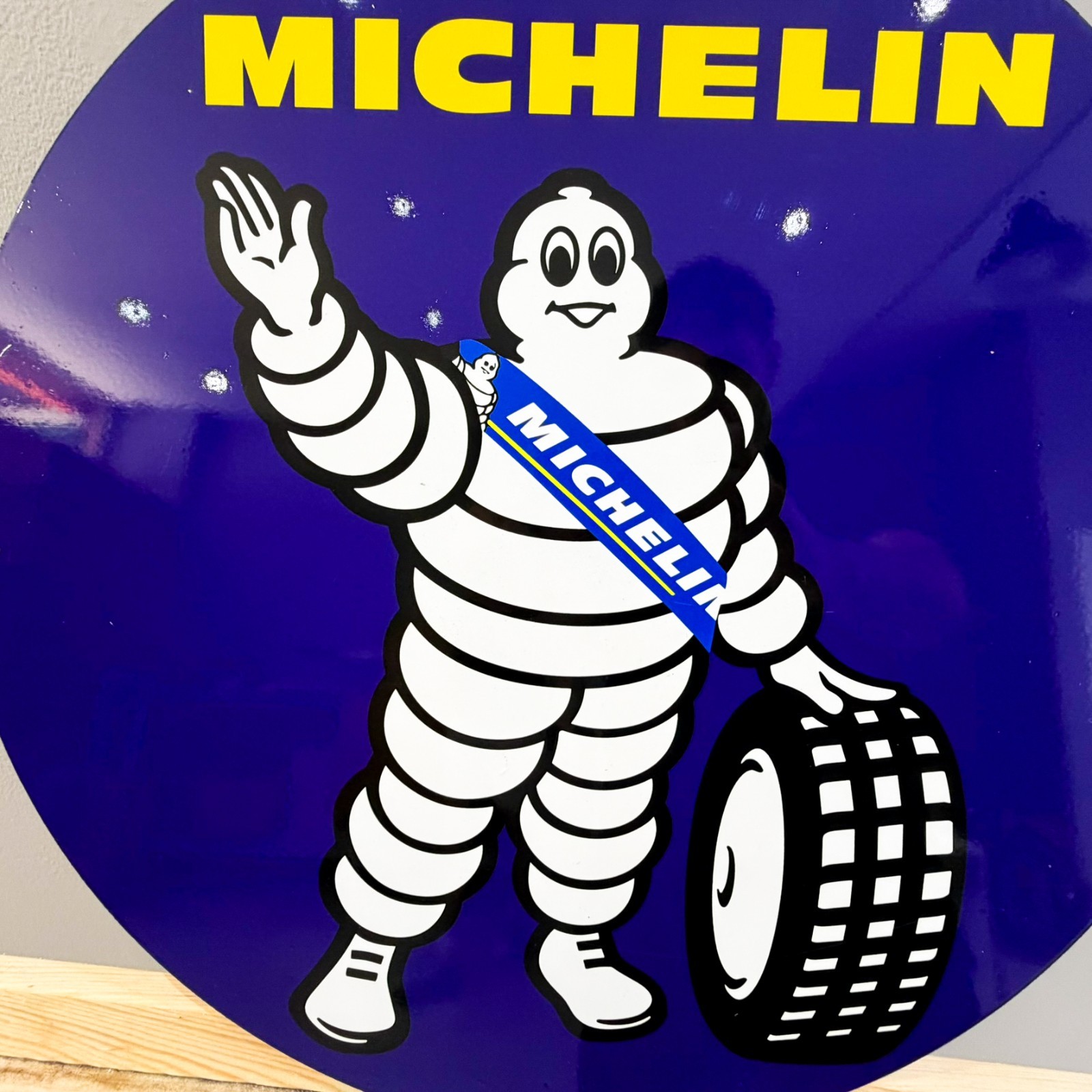 Michelin Bibendum – Iconic Tire Man Vintage Heavy Metal Sign – 50 cm (19.7”)