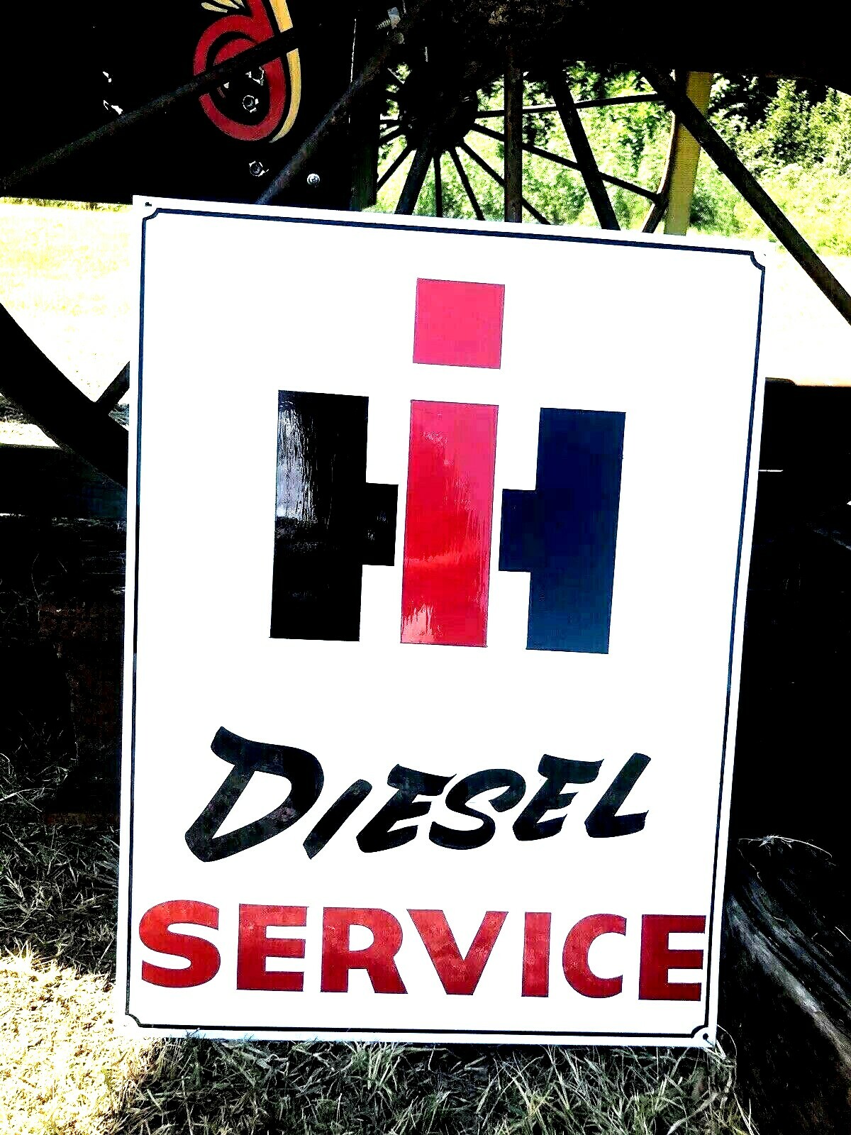 INTERNATIONAL HARVESTER DIESEL SERVICE Shop IH HAND PAINTED SIGN BY SIGN PAINTER