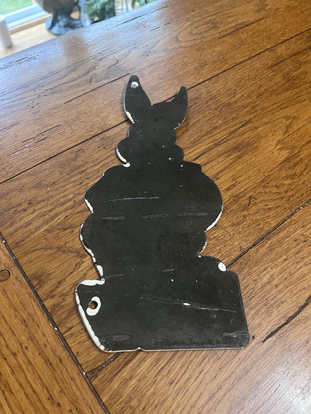 NICE BUNNY BREAD OFFICER BUNNY SCHOOL SLOW CROSSING PORCELAIN SIGN