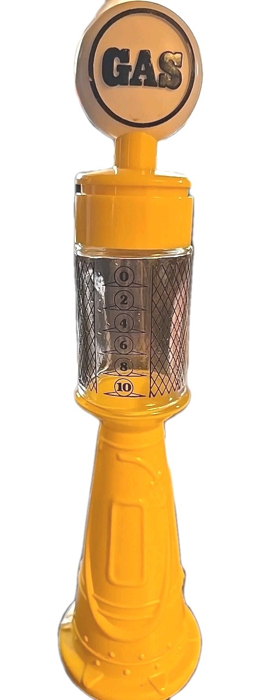 Vintage Gas Pump Shaped Bottle 12” Garage Man Cave Collecting Display Bottle