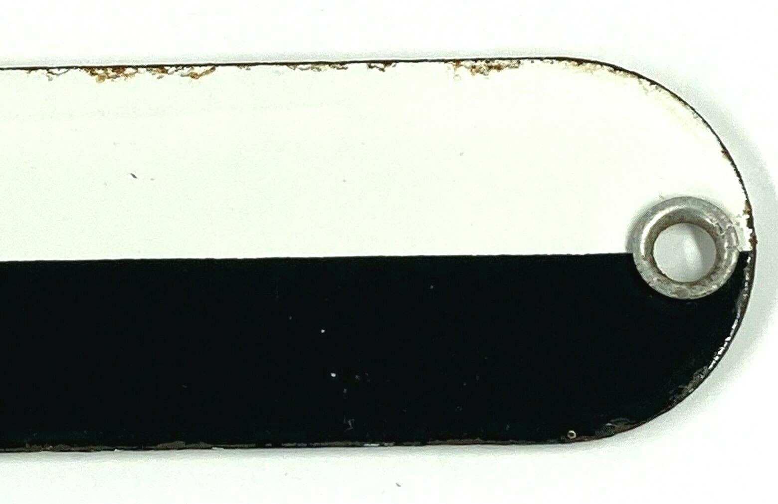 Vintage S-76 Solvent Porcelain Gas Fuel Oil Tag Sign Badge – Black, White & Red
