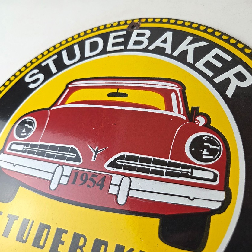 Vintage Studebaker Sign – Parts Service Automobile Gas Pump Porcelain Sign