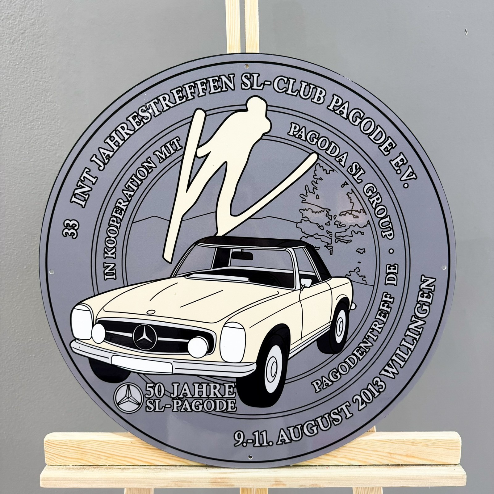 Mercedes-Benz Pagoda SL Club Vintage Heavy Metal Sign – 50 cm (19.7”)