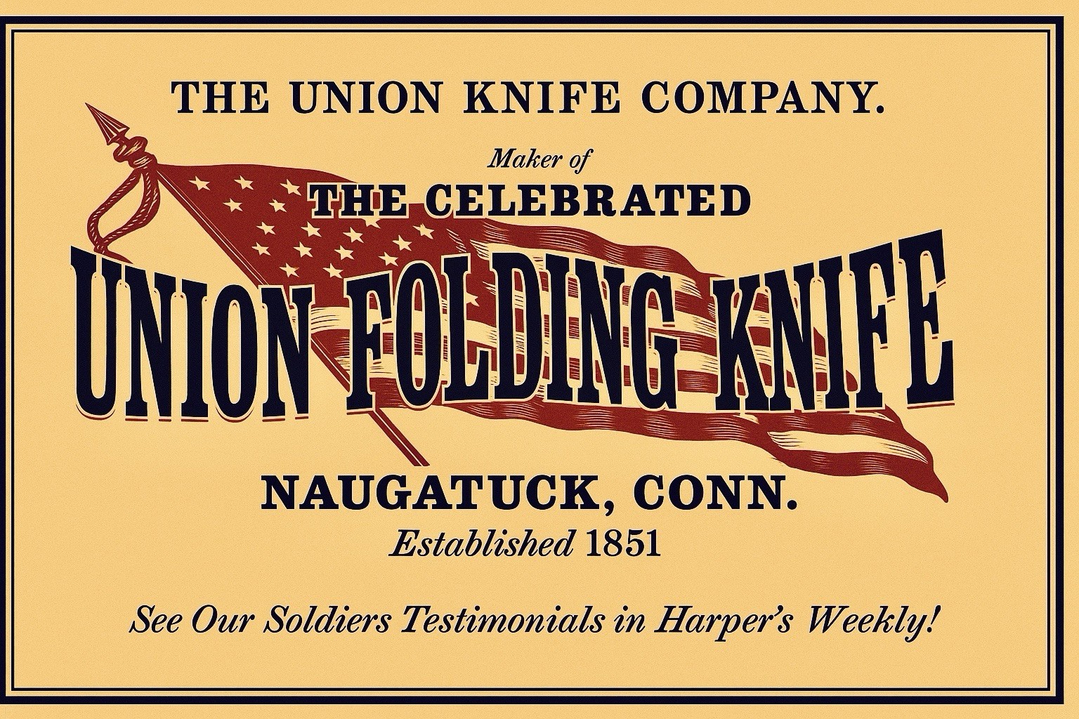 Union Folding Knives Vintage Style Metal Sign Advertising