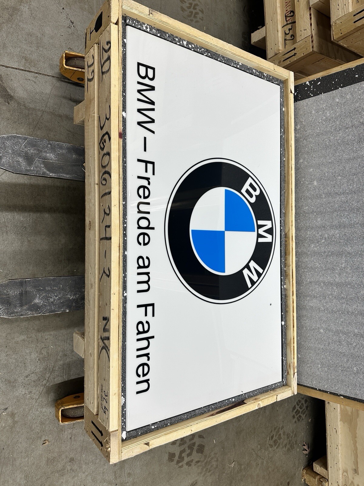 Original BMW Dealership Sign Single Sided In Excellent Condition.