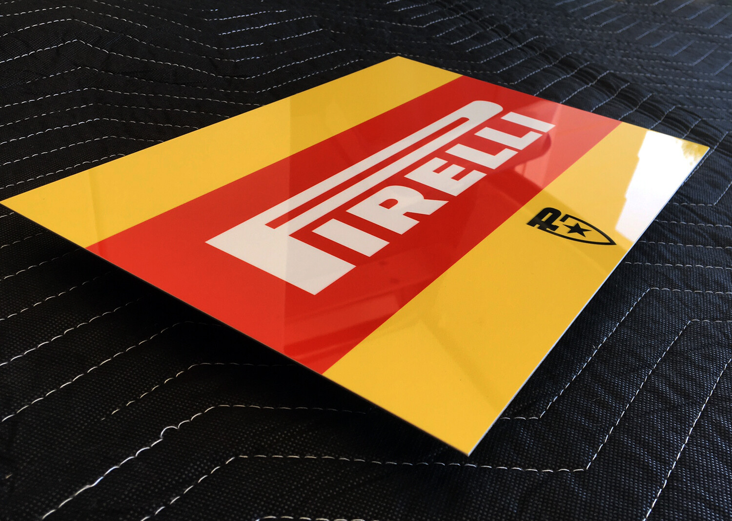 Pirelli Vintage Tire Cart Metal Sign