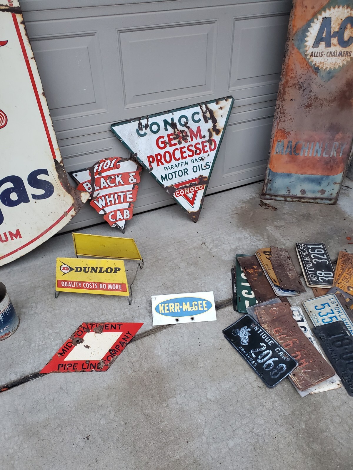 Dx Porcelain Gas Line Advertising Sign