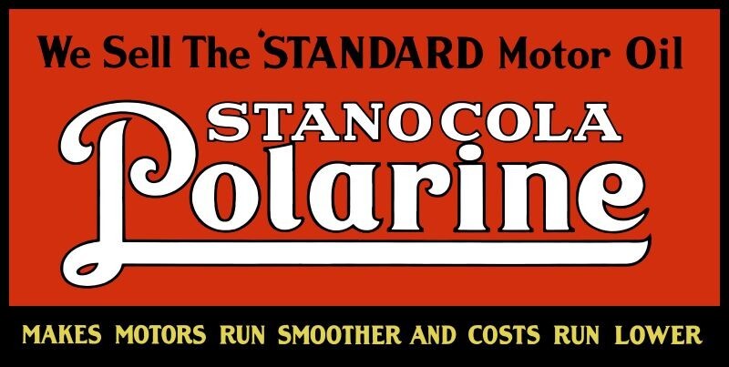 Standard Oil of Louisiana, STANCOLA Polarine NEW Sign: 12×24″ USA STEEL Lg. Size