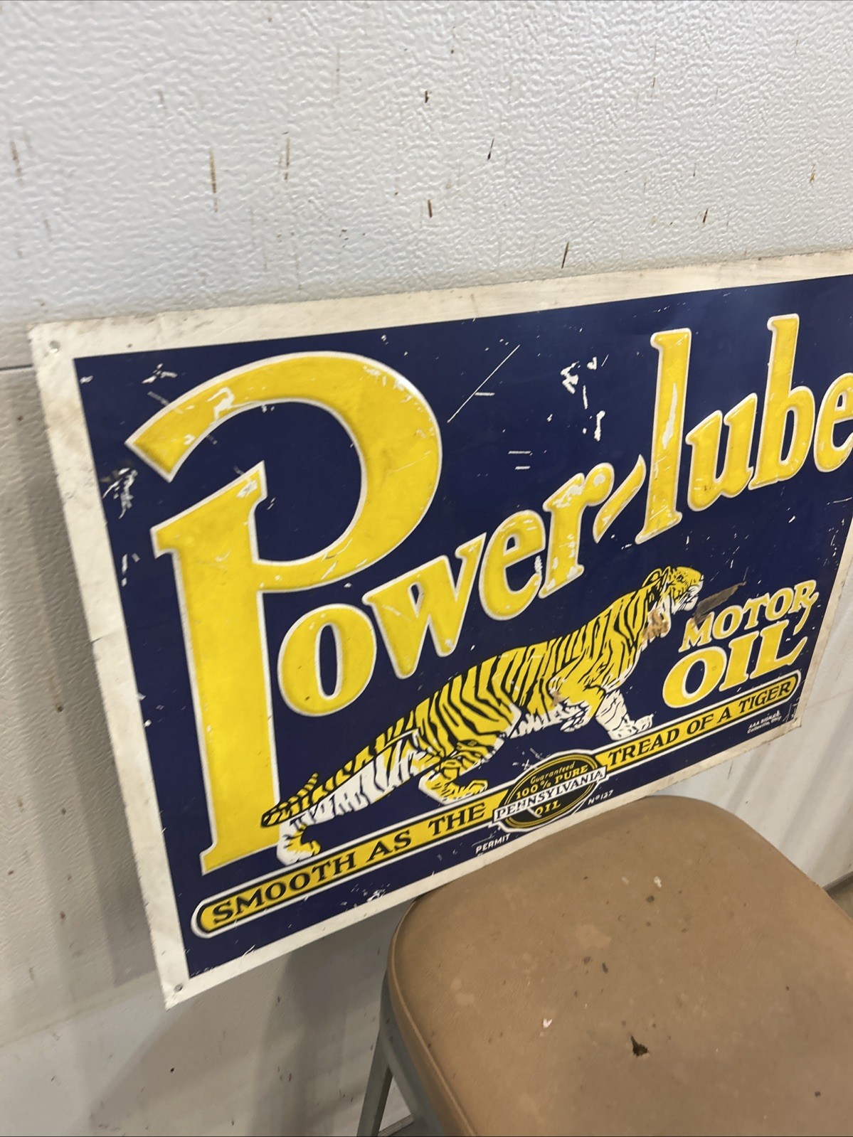 AAA Powerlube motor oil sign