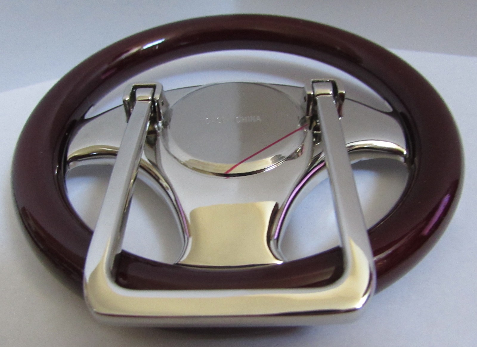 MERCEDES~BENZ STEERING WHEEL DESK CLOCK ~ 3 3/4″ d.i.a.~ NEARLY NEW ~ FREE SHIP