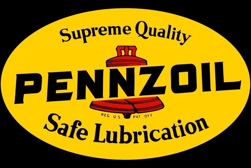 Pennzoil Motor Oil Oval DIECUT NEW Sign 18″ Wide USA STEEL 3 lbs.