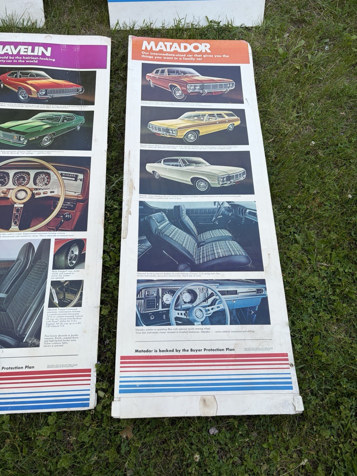 Vintage 1972 AMC Sign Dealership Promotional Kit Javelin AMX Gremlin Hornet S/C