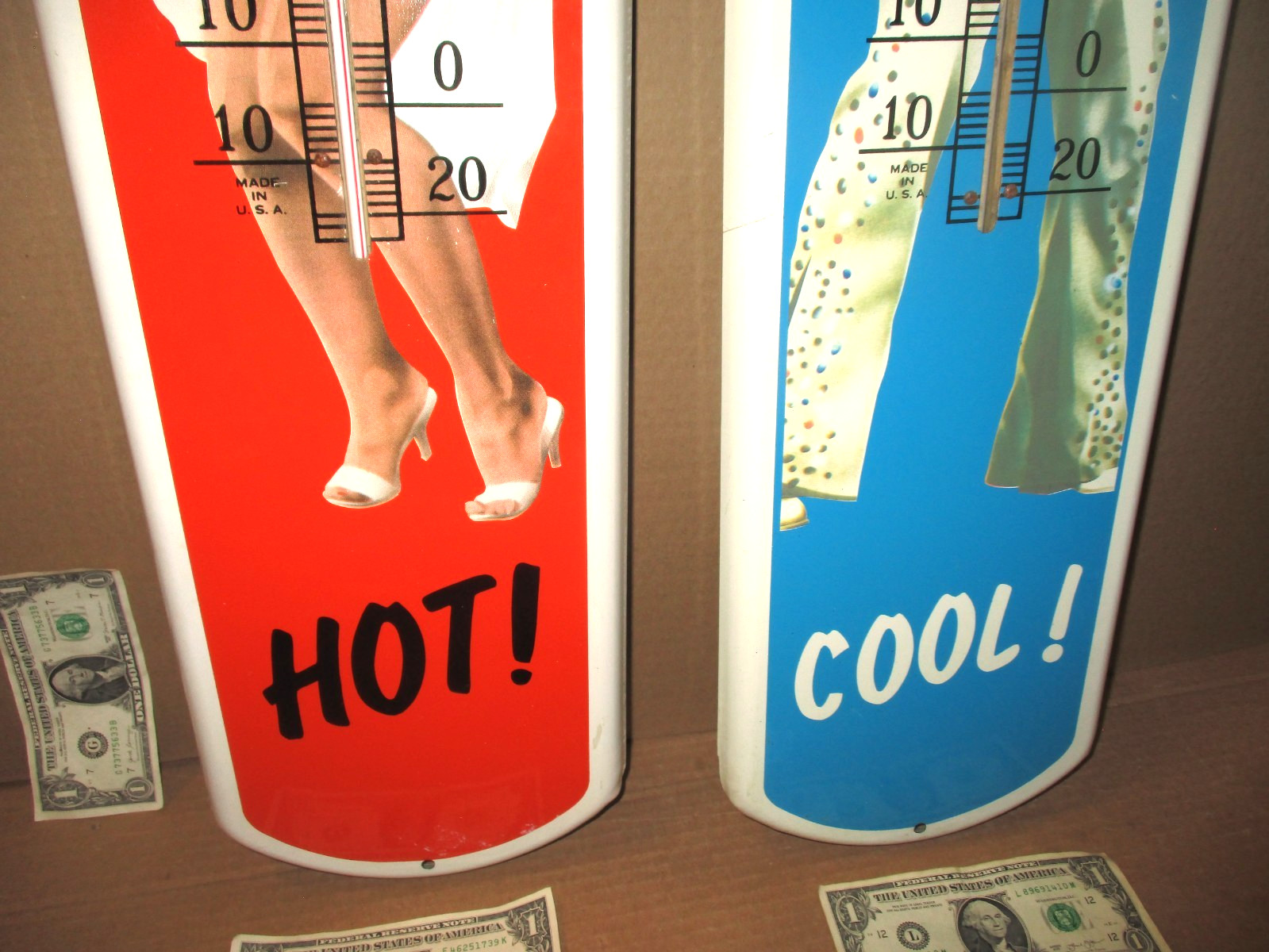 MARILYN & ELVIS – Two Thermometer Sign Set – Rock & Roll Movie Star -BIG 39″Tall
