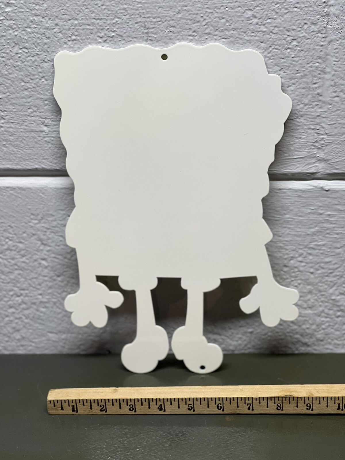 SpongeBob Square Pants Metal Diecut Sign Cartoon Character Animation Gas Oil