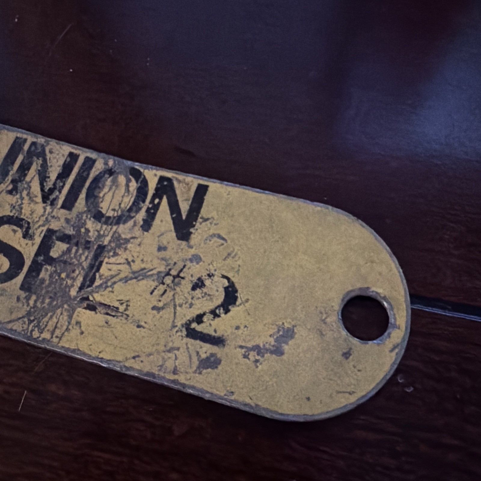 Vintage Metal Union Diesel #2 Gas Tag
