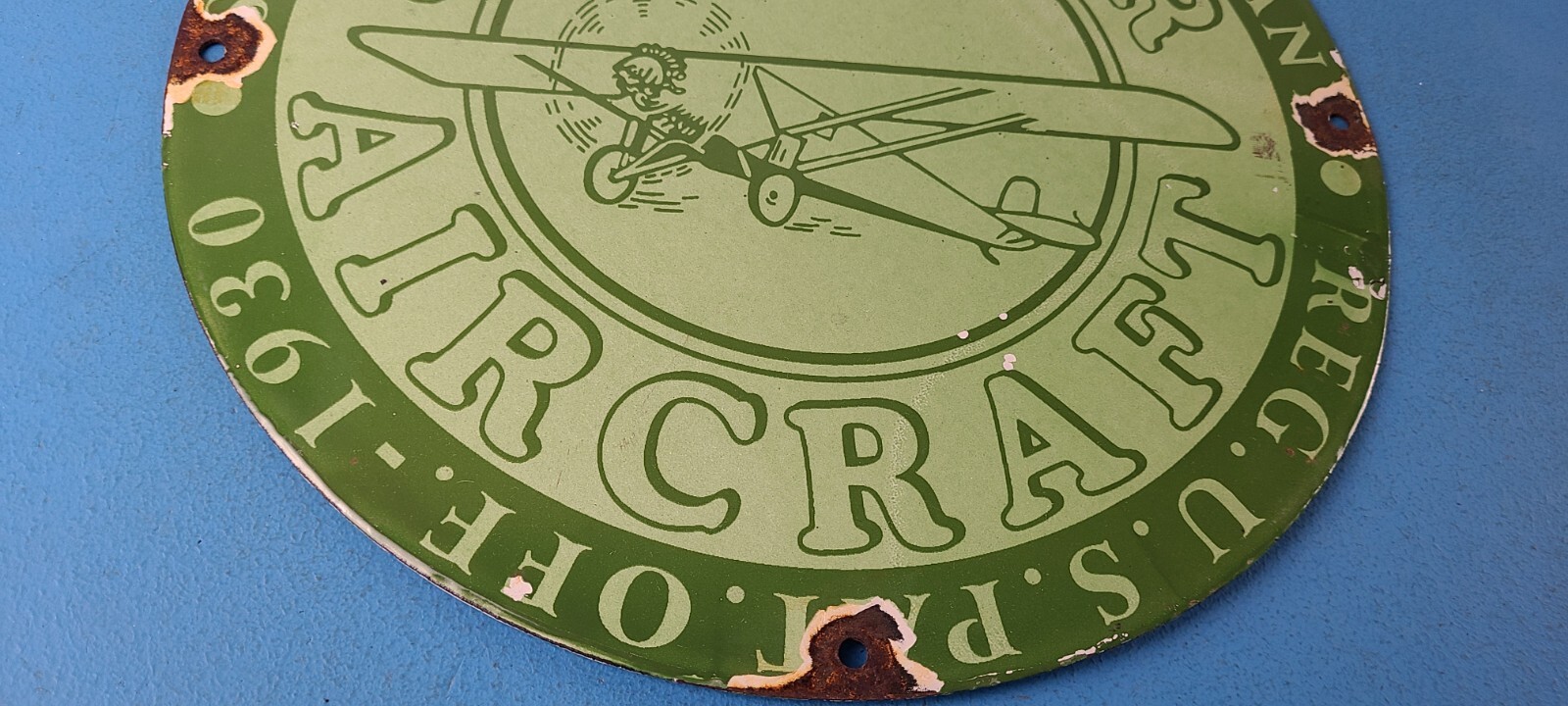 Vintage Sinclair Gasoline Sign – Airplane Porcelain Gas Pump Sign