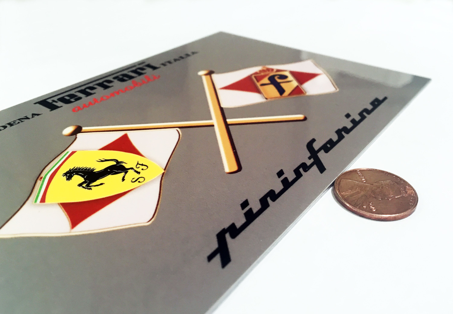 Pininfarina Ferrari Badge Italy Flag Metal Sign