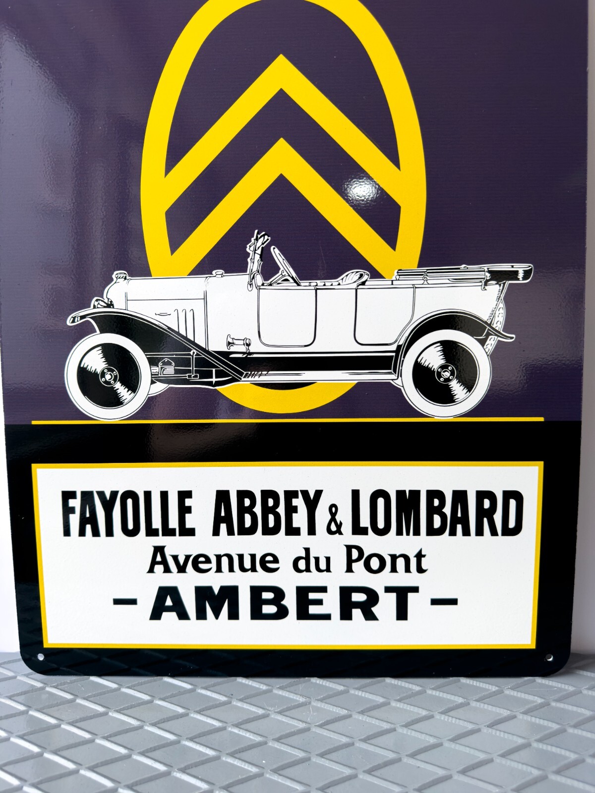 Vintage Citroën Dealership Sign – French Stock Garage Decor 24″x16″ (60×40 cm)