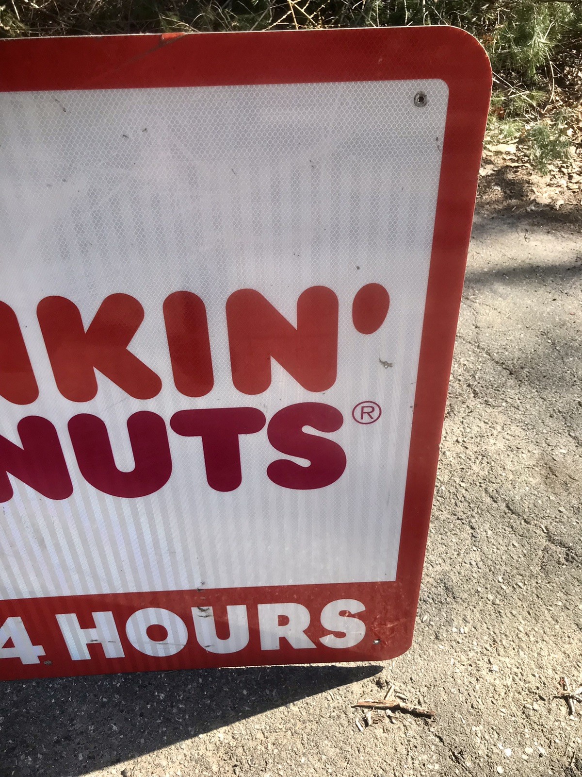 4ft Metal Vintage Dunkin Donuts Interstate Street Road Food Exit Sign Decor Art