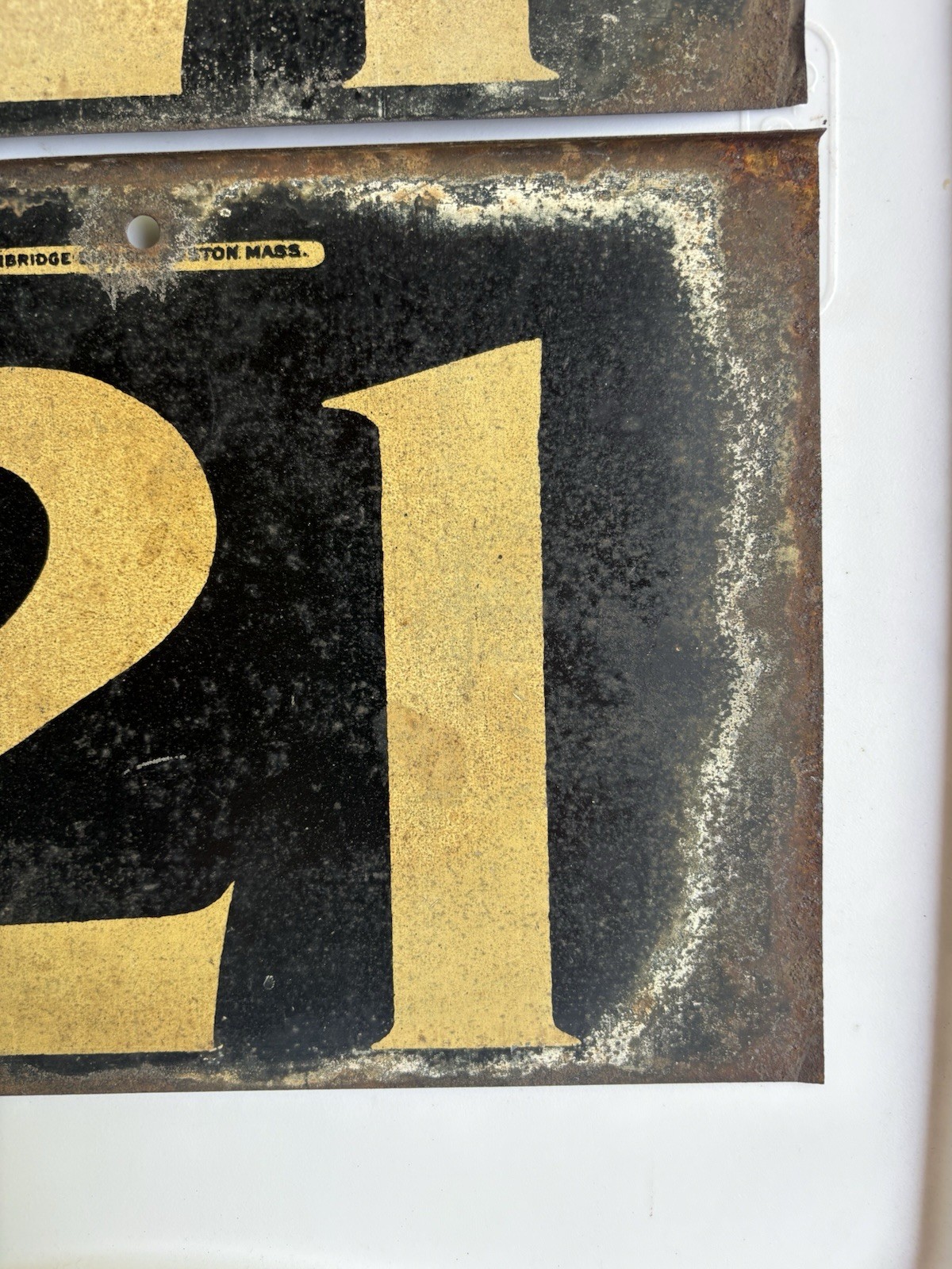 Vintage Metal 1930s Gas Service Station Price Pump Number 2 Sided #21
