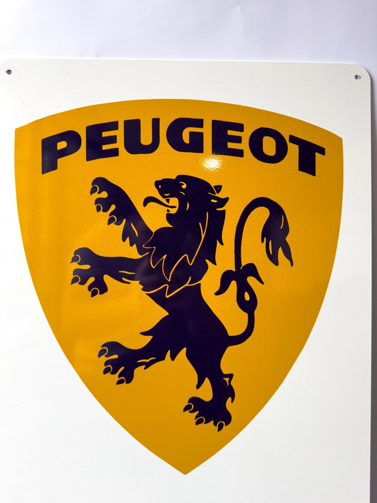 Vintage Peugeot Service Retro French Car Garage Sign – XXL 24″x16″ (60×40 cm)