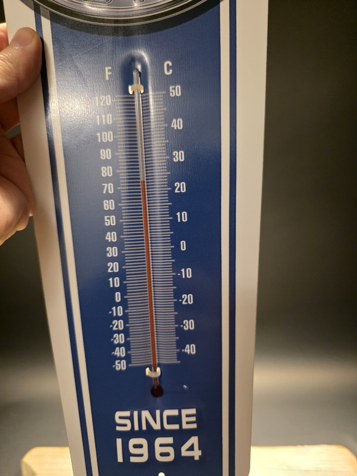 17.5 ” Metal Vintage Style Ford Mustang American Thermometer Sign
