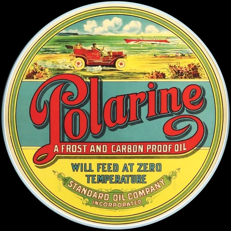 Standard Polarine Motor Oil NEW Sign: 28″ Dia. Round USA Steel XL Size