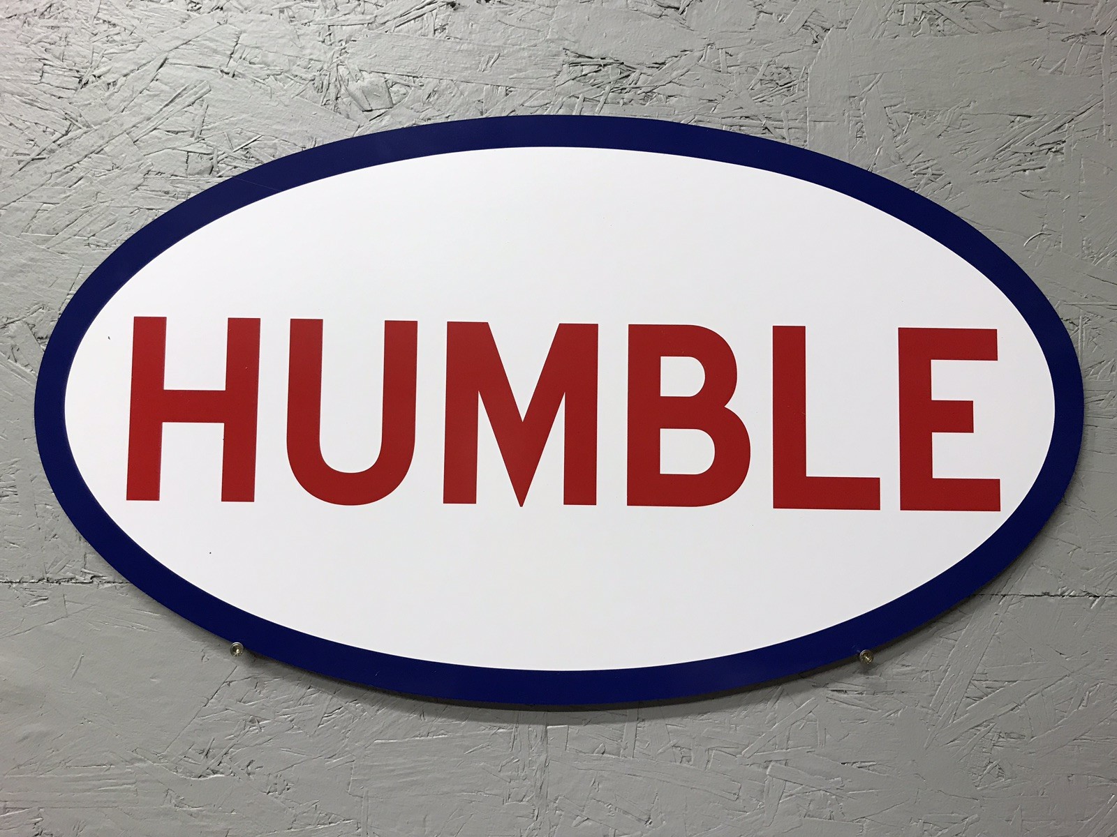 Antique Vintage Old Style Humble Gas Sign Humble TX