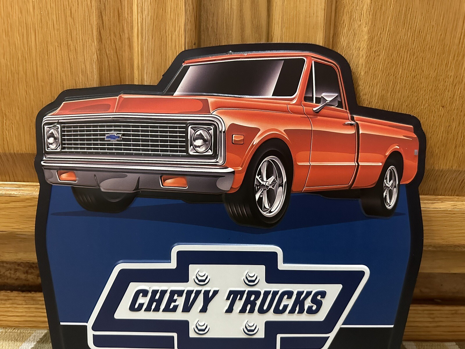 Chevrolet Truck Metal Sign C10 Garage Parts Tools Vintage Style Chevy Wall Decor