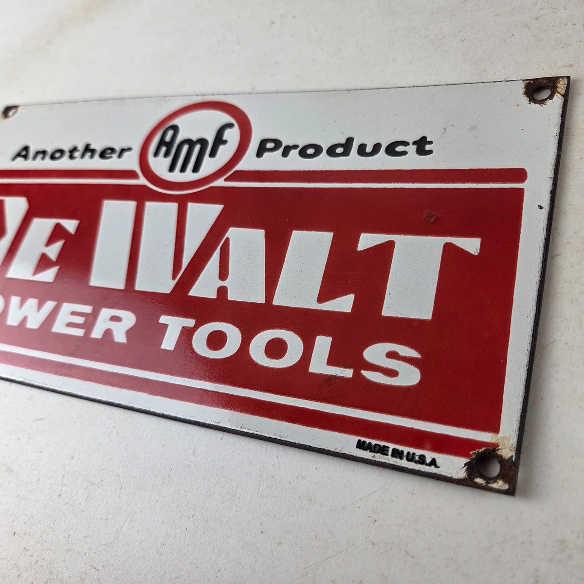 Vintage DeWalt Tools Porcelain Sign – Auto Klein Tools Mechanic Garage Shop Sign