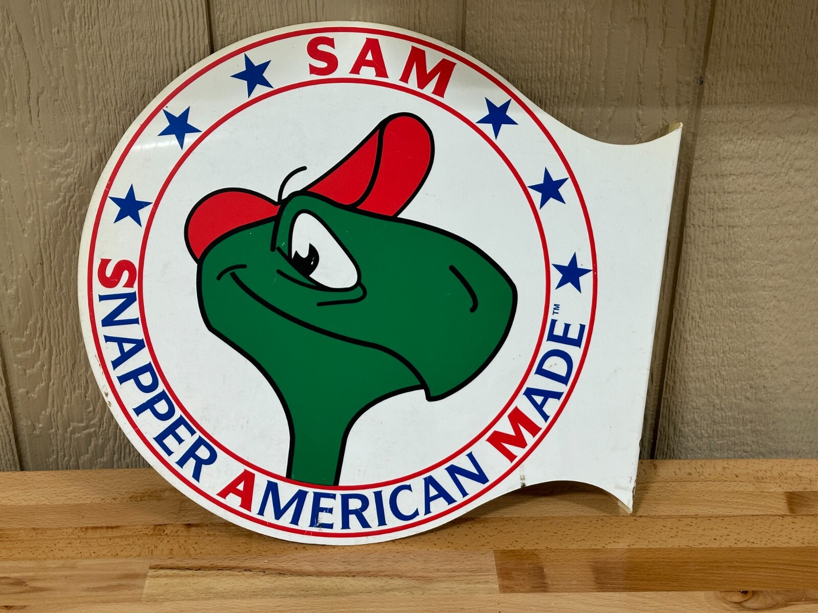 Vtg Advertising sign Snapper turtle Small Engine Mowers Tractor plastic flange