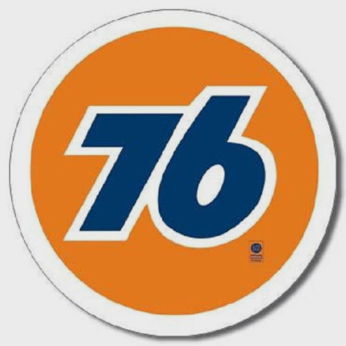 UNION 76 GASOLINE ROUND ALUMINUM SIGN