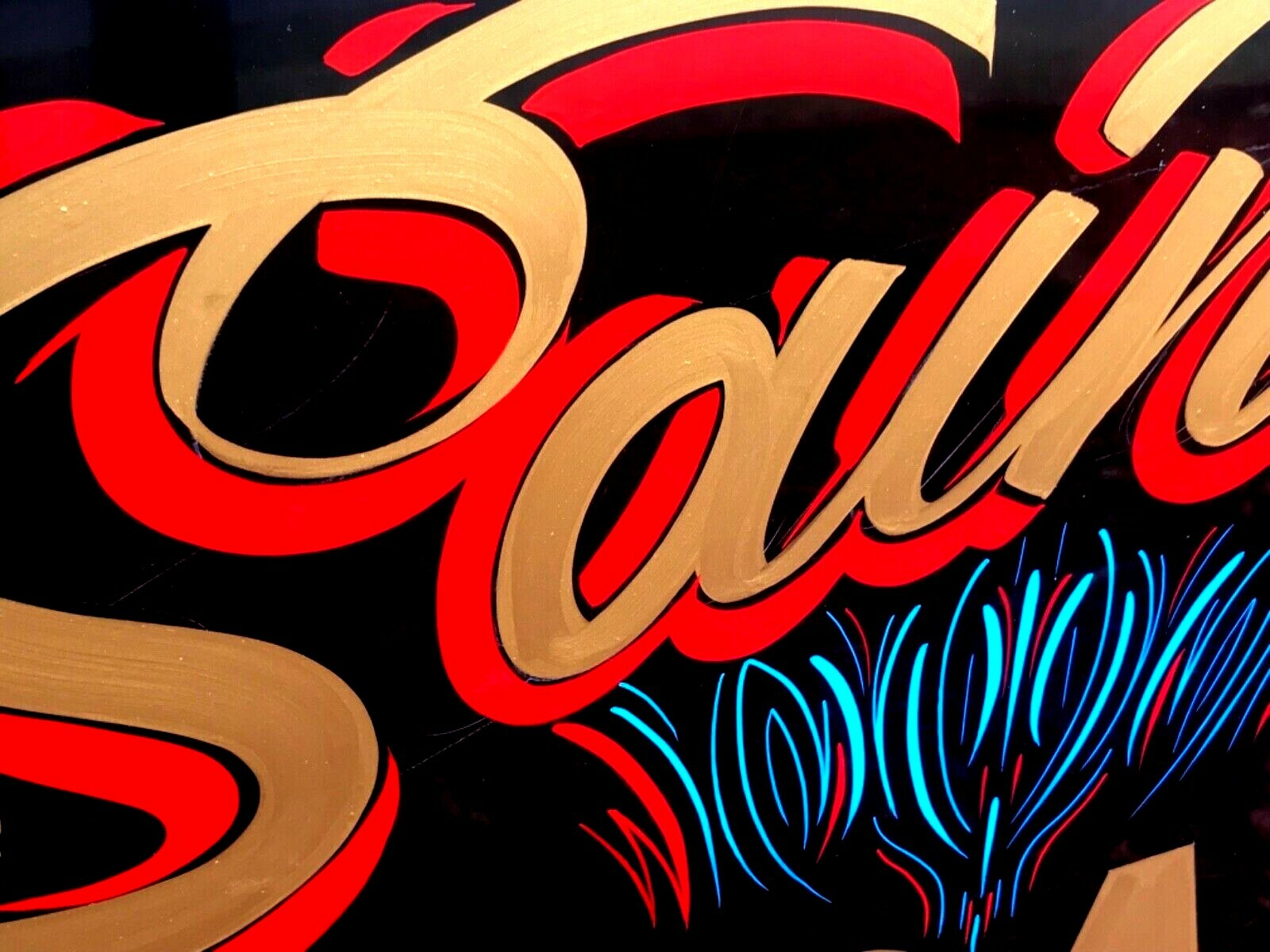 18X36 PERSONALIZED ADVERTISEMENT SHOP HAND PAINTED Hot Rod SHOP SIGN Pinstriped