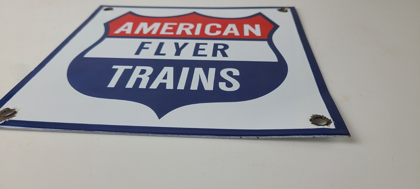Vintage American Flyer Trains Sign – Lionel Railroad Porcelain Gas Pump Sign