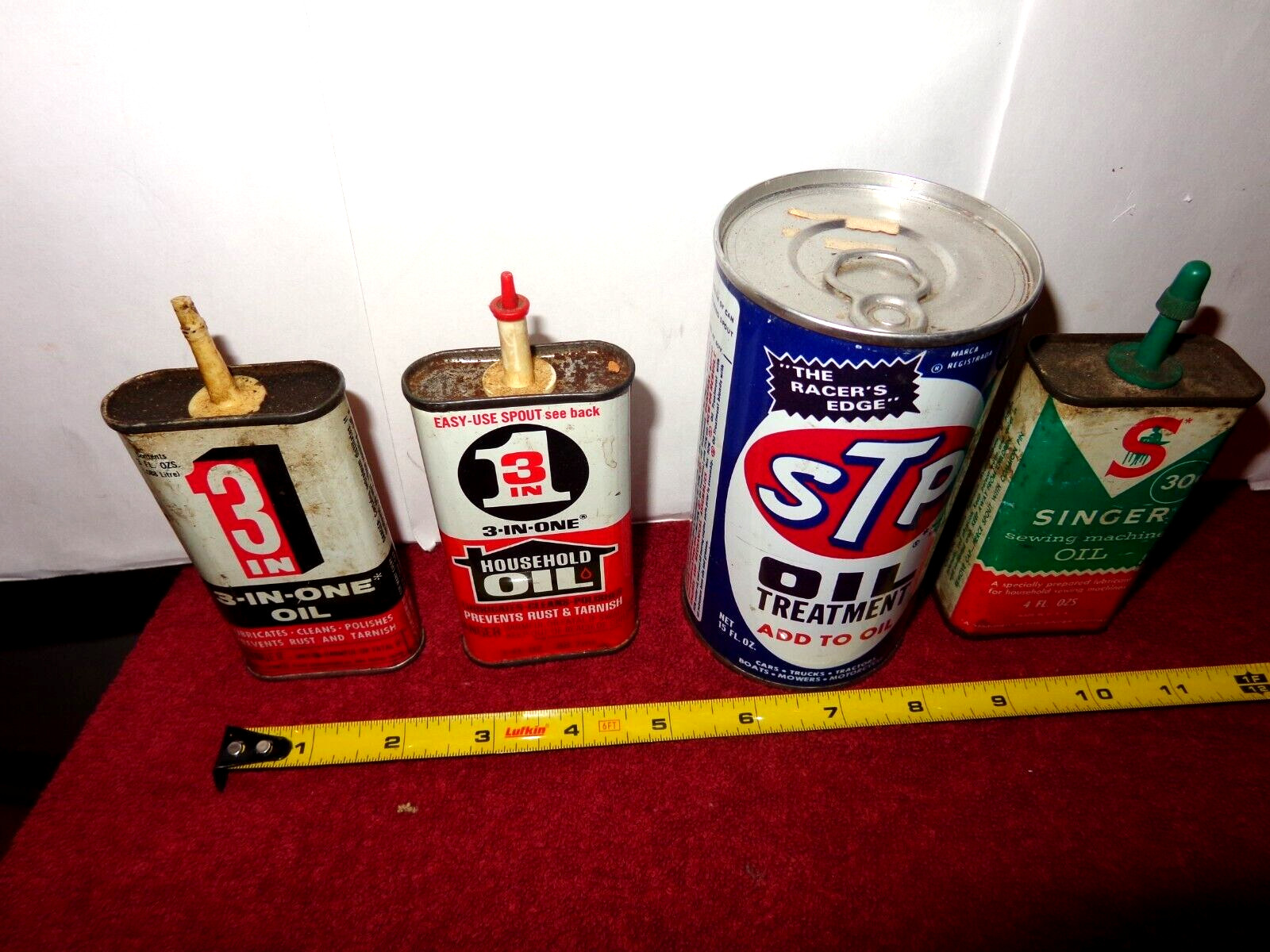 4 PC. VINTAGE OIL COLLECTION -STP RACERS EDGE – 2 – 3 in 1 + 1 SINGER – C99