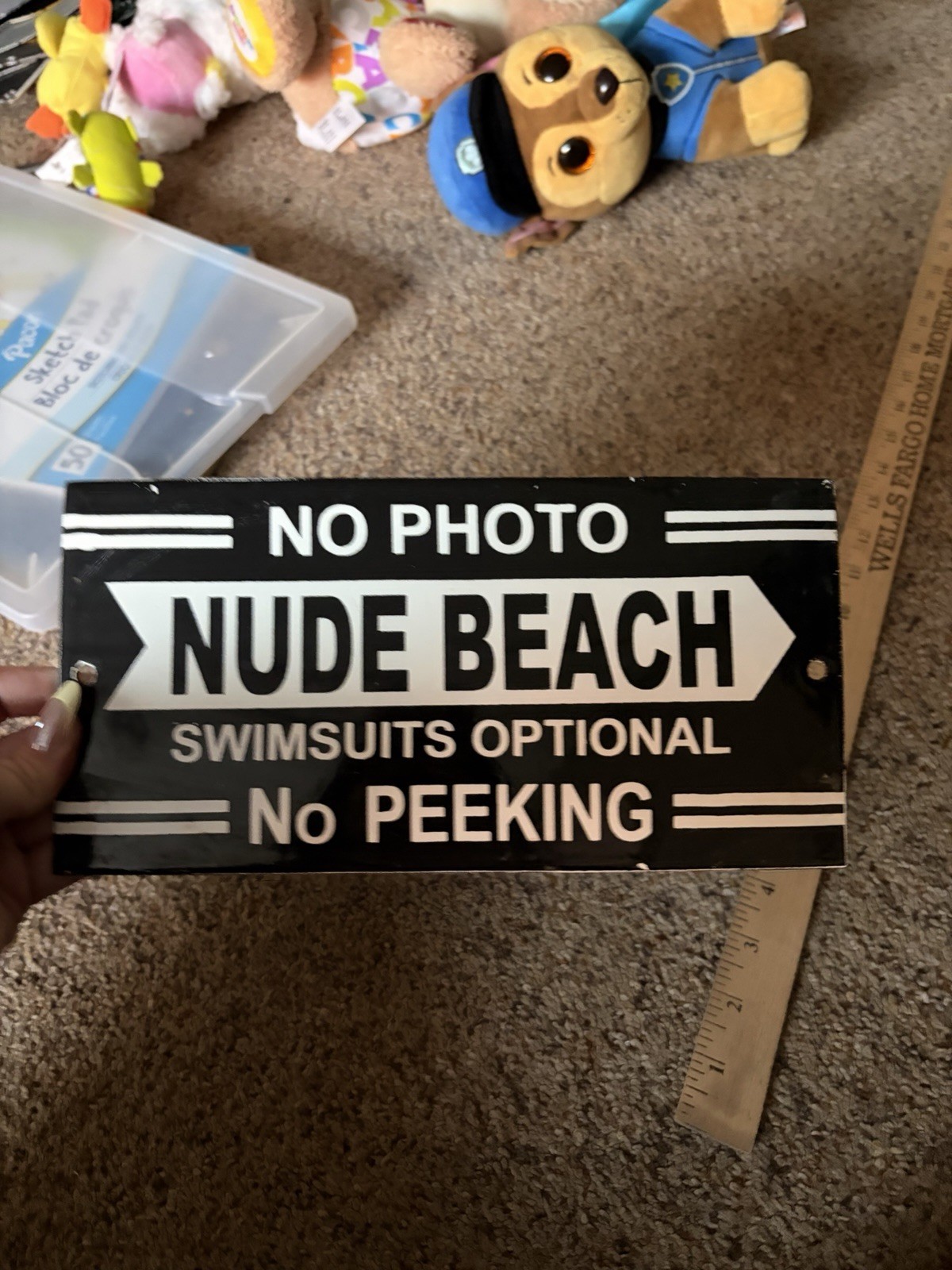 Porcelain Nude Beach No Photo Sign