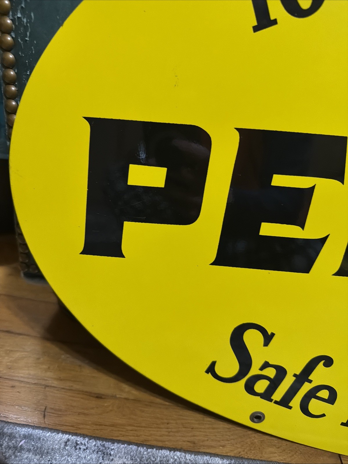 NICE DOUBLE SIDED ORIGINAL PENNZOIL GAS OIL ADVERTISING SIGN