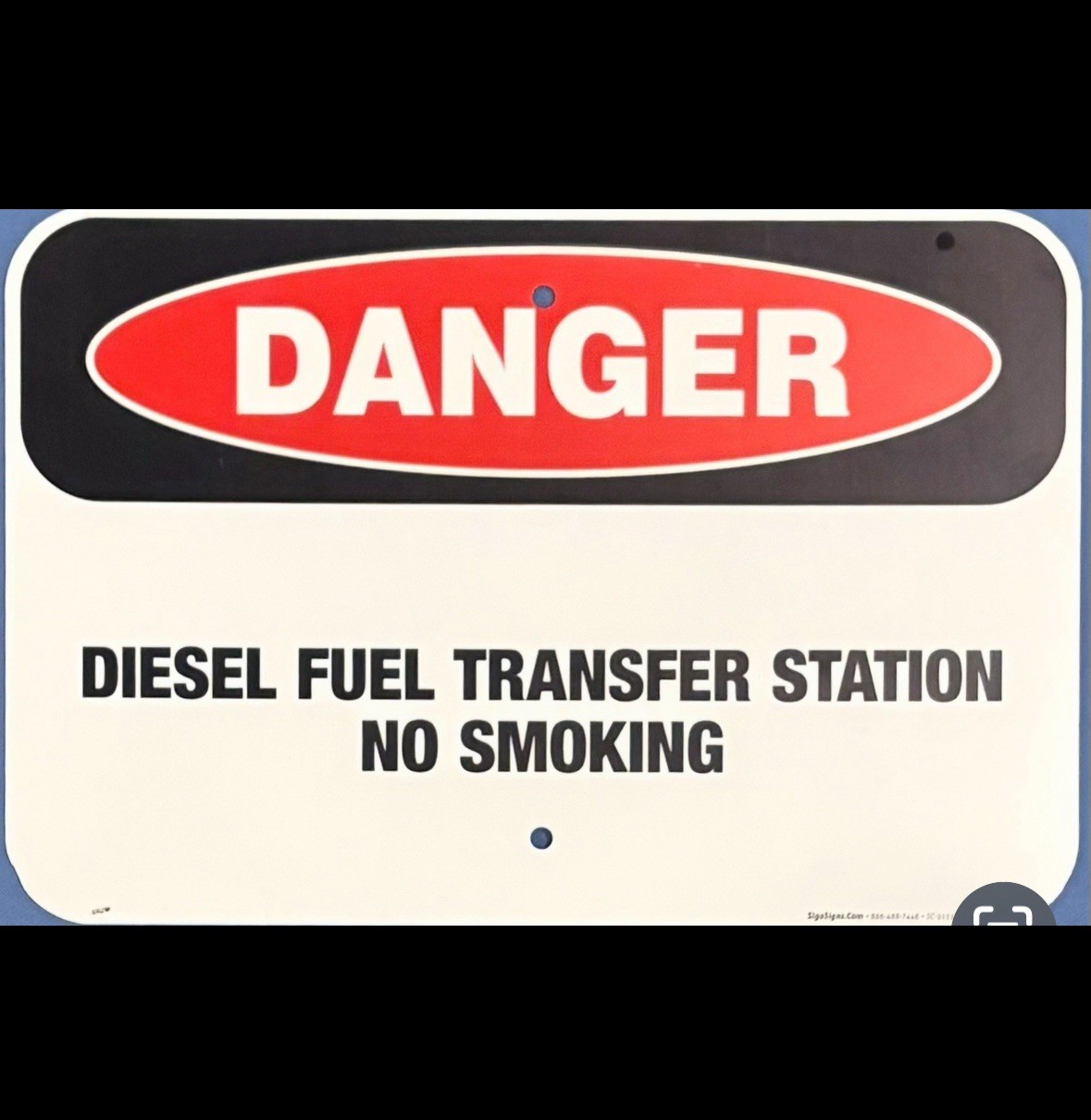 Danger Diesel Fuel No Smoking Sign