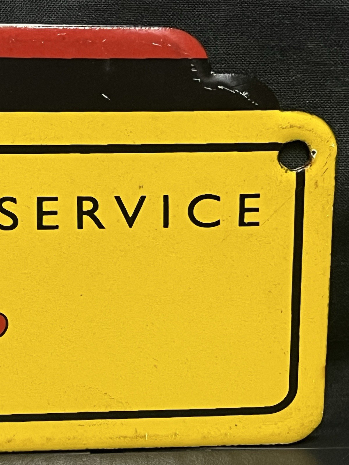 INDIAN MOTORCYCLE PORCELAIN ENAMEL PUSH PLATE SALES & SERVICE DEALER SIGN 6”x10”