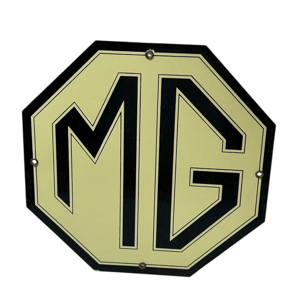 Vintage MG Midget Automobile Sign – England British Service Gas Pump Plate Sign
