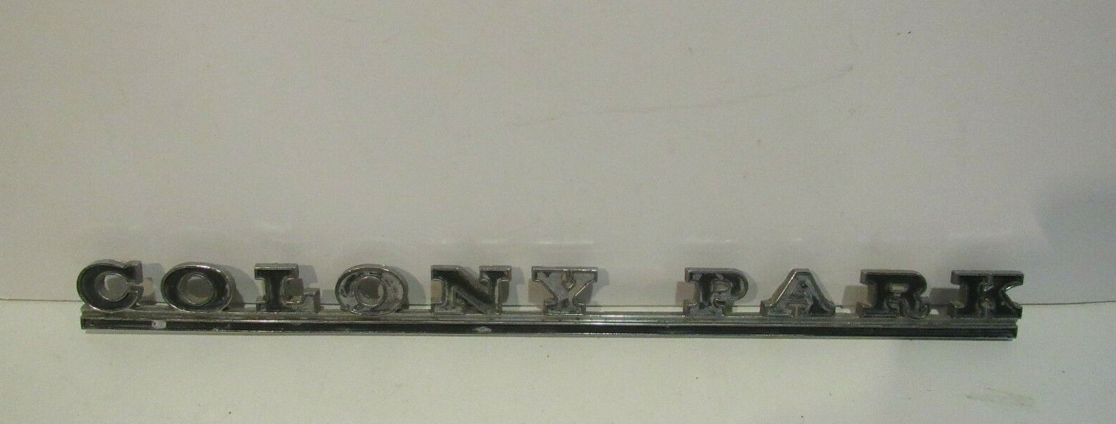 Vintage Ford Colony Park Wagon Emblem Badge Metal Script Trim