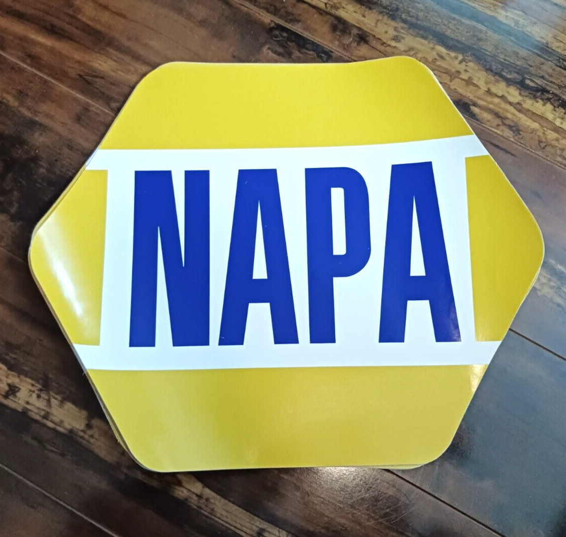 Vintage Old Stock NAPA Auto Parts Store Window Sign Decal Sticker Advertising 14
